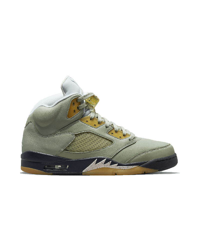 Air Jordan 5 Retro 'Jade Horizon' på hvit bakgrunn, peker mot høyre