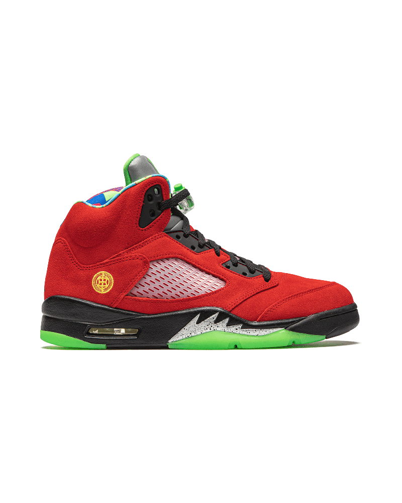 Air Jordan 5 Retro SE 'What The' på hvit bakgrunn, peker mot høyre