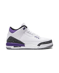 Jordan 3 Retro Dark Iris på hvit bakgrunn