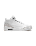 Jordan 3 Retro Pure Money (2025) på hvit bakgrunn